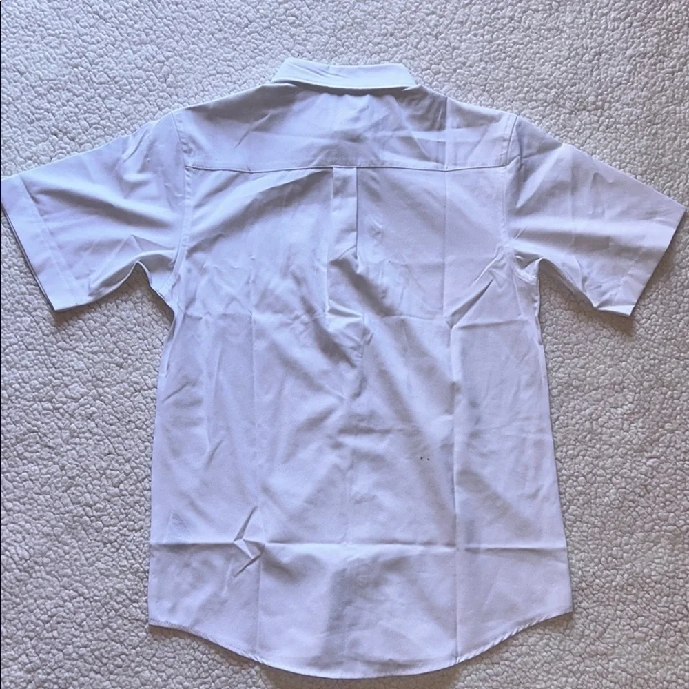 Nautica Kids White Short Sleeve Button-Down Shirt